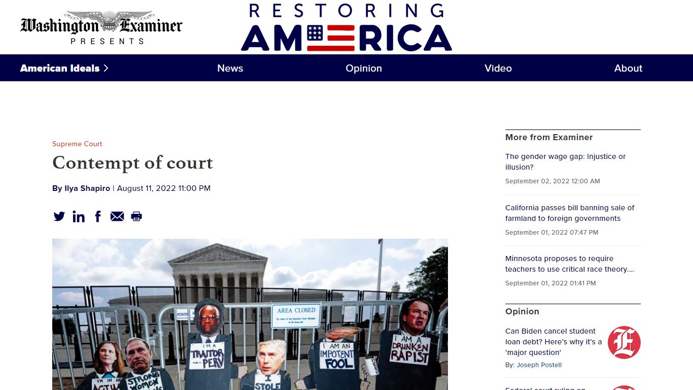 Contempt of court | Washington Examiner