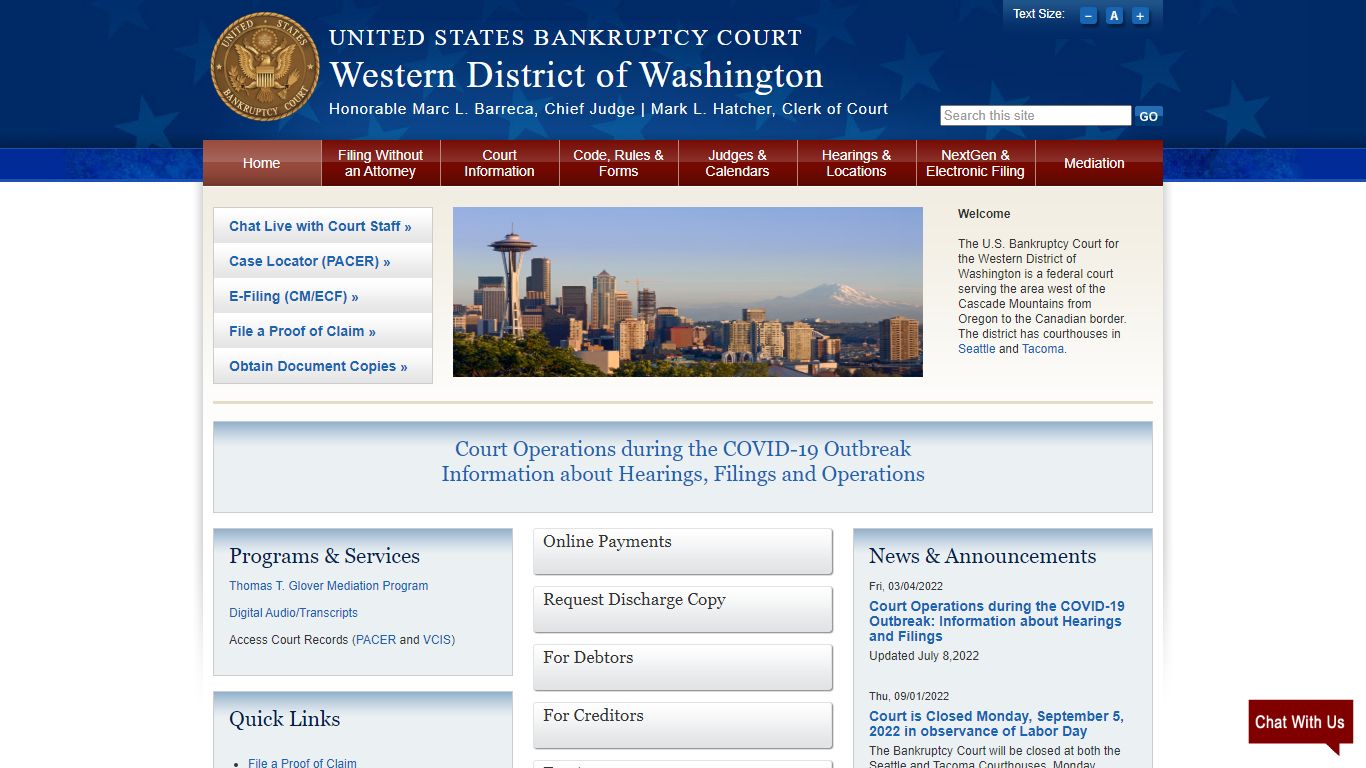 Western District of Washington | United States Bankruptcy Court